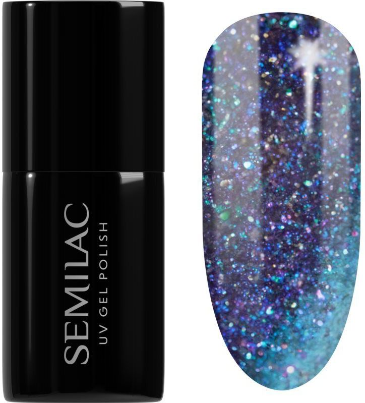 Semilac - Galaxy Flash - Gel Nagellak - Tint 826 Virtual Blue - 7 ml