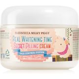 Elizavecca Milky Piggy Real Whitening Time Secret Pilling Cream Hydraterende Verzachtende Crème  met Peeling Effect 100 ml