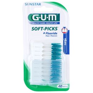 G.U.M Soft-Picks +Fluoride Dentale Tandenstokers Large 40 st