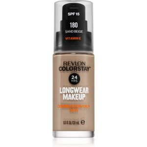 Revlon Cosmetics ColorStay™ Langaanhoudende Matte Make-up voor Gemengde en Vette Huid Tint 180 Sand Beige 30 ml