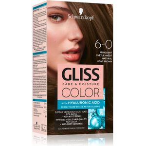 Schwarzkopf Gliss Color Pernamente Haarkleuring Tint 6-0 Natural Light Brown