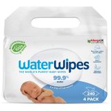 Water Wipes Baby Wipes 4 Pack Tedere Vochtige Babydoekjes 4x60 st