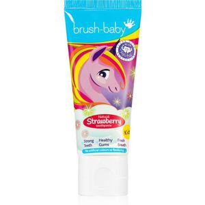 Brush Baby Natural Strawberry Kinder Tandpasta met Aardbeien Smaak tot 3 Jaar  50 ml