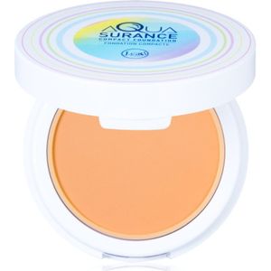J.Cat Beauty Aquasurance Compacte Poeder Foundation voor Gemiddeld tot Volle Dekking Tint 102A Light Beige 9 g