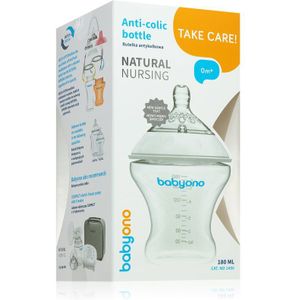 BabyOno Take Care babyfles anti-colic 0m+ 180 ml