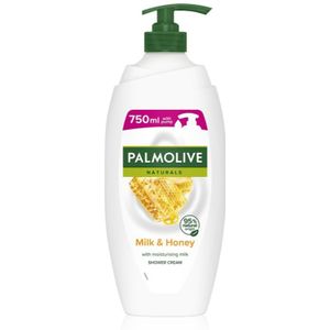 Palmolive Naturals Milk & Honey Douche en Bad Crèmegel  met Melk en Honing met pompje 750 ml