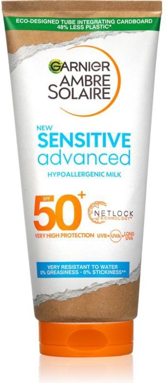 Garnier - Ambre Solaire Sensitive Advanced - Bruiningsmelk - SPF 50+ - 175 ml