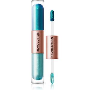 Makeup Revolution Double Up Vloeibare Oogschaduw 2 in 1 Tint Tranquillity Blue 2x2,2 ml