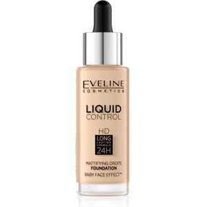 Eveline Cosmetics Liquid Control Vloeibare Foundation  met Pippet Tint  015 Light Vanilla 32 ml