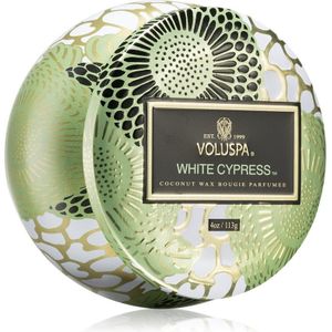 VOLUSPA Japonica Holiday White Cypress geurkaars in blik 113 gr