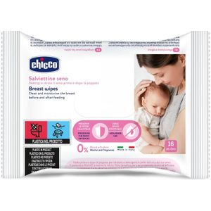 Chicco Breast Wipes Vochtige Reinigings Doekjes  voor de borsten 16 st