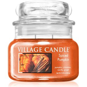 Village Candle Spiced Pumpkin geurkaars (Glass Lid) 262 gr