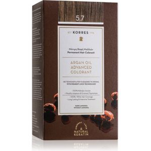 Korres Argan Oil Pernamente Haarkleuring met Arganolie Tint 5.7 Chocolate 50 ml