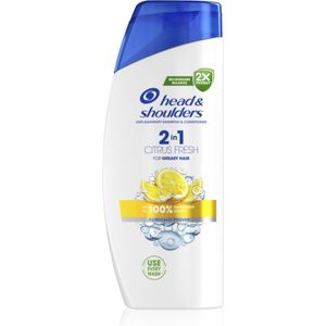 Head & Shoulders Citrus Fresh 2v1 Anti-Ross Shampoo voor Vet Haar 625 ml