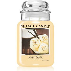 Village Candle Creamy Vanilla geurkaars (Glass Lid) 602 gr