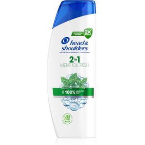 Head & Shoulders Menthol Fresh 2in1 Shampoo en Conditioner 2in1 tegen Roos 625 ml