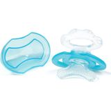 BabyOno Teether bijtring 3m+ Blue 1 st