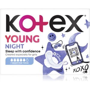 Kotex Young Night maandverband voor ’s nachts 7 st