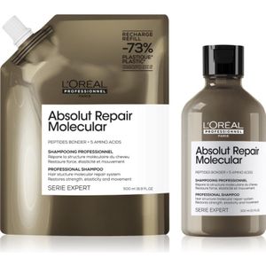 L’Oréal Professionnel - Serie Expert Absolut Repair Molecular - Shampoo - 300 ml en 500 ml - Voor Beschadigd Haar