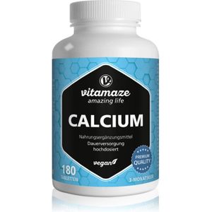 Vitamaze - Calcium - Tabletten - 180 tbl - Ter Bevordering van Gezonde Botten en Tanden