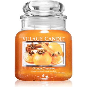 Village Candle Orange Cinnamon geurkaars (Glass Lid) 396 gr
