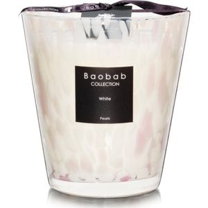 Baobab Collection Pearls White geurkaars 16 cm