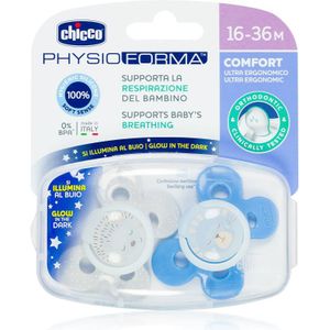 Chicco Physio Comfort Night 16-36 m fopspeen Cat/Hedgehog 2 st