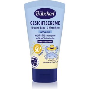 Bübchen Sensitive Sun Protection Face Cream SPF 50+ beschermende gezichtscrème voor kinderen SPF 50+ 6 m+ 50 ml