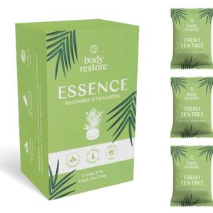 Body Restore Essence Shower Steamers douchetabletten geuren Fresh Tea Tree 3 st