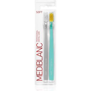 MEDIBLANC 2990 Soft tandenborstels Soft Grey, Blue 2 st