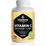 Vitamine C - Hoog Gedoseerd & Gebufferd - 1000 mg - 360 Tabletten - Veganistisch - Natuurlijk Voedingssupplement