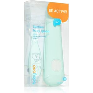 BabyOno Be Active Suction Baby Spoon lepeltje Green 6 m+ 1 st