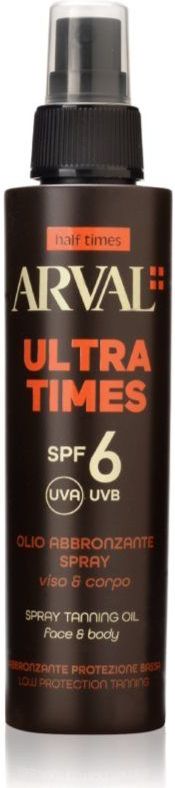 Arval Half Times Ultra Times SPF 6 Bruiningsolie voor Gezicht en Lichaam 125 ml