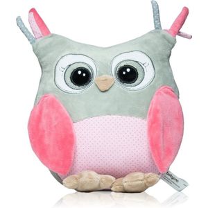 BabyOno Have Fun Owl Sofia pluche knuffel met rammelaar Pink 1 st