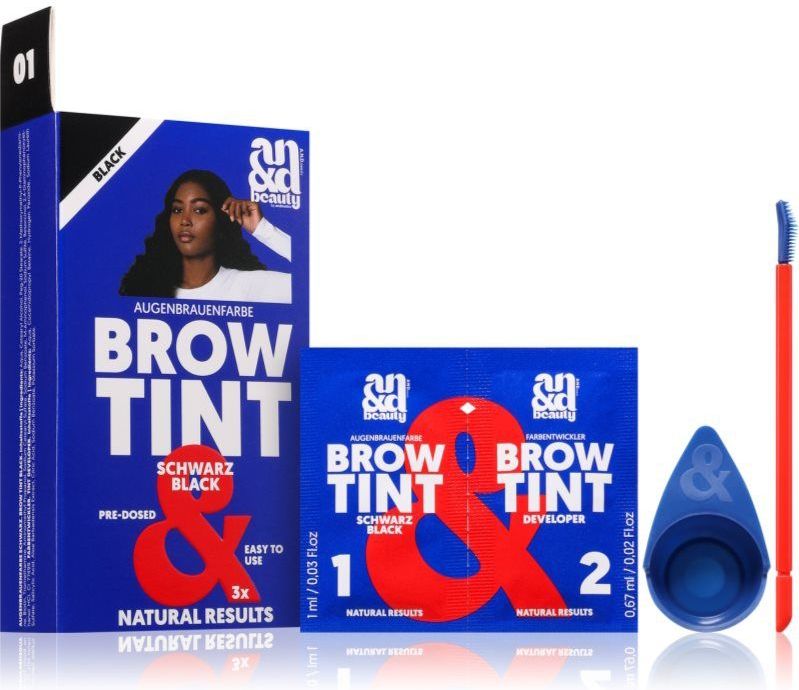 A.N.D. Beauty - Brow Tint - Wenkbrauwverf - Black - 3x1.67 ml