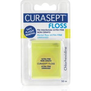 Curasept Dental Floss Ultra Fine Unwaxed Ongewaxte Flossdraad met Antibacteriele Ingredienten 50 m