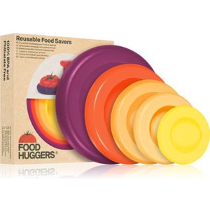 Food Huggers Food Huggers Set set van siliconen beschermkappen voor fruit en groenten kleur Orange 5 st