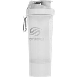 Smartshake Slim sportshaker + reservoir kleur Pure White 500 ml