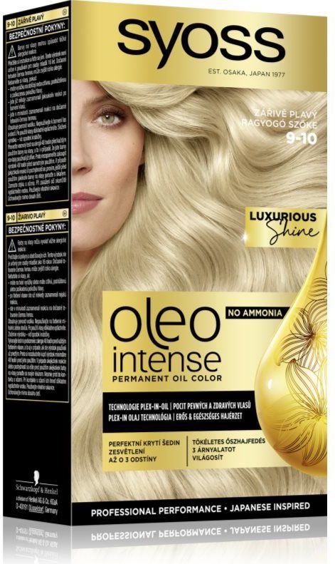 Syoss Oleo Intense Pernamente Haarkleuring met Olie Tint 9-10 Bright Blond 1 st