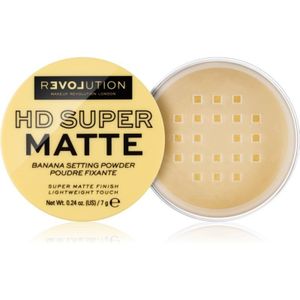 Revolution Relove HD Super Matte Transparante Fix Poeder met Matterend Effect Tint Banana 7 gr