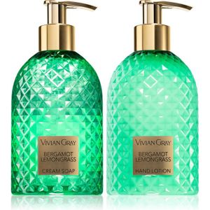 Vivian Gray Gemstone Bergamot & Lemongras Gift Set voor de Handen 2x300 ml