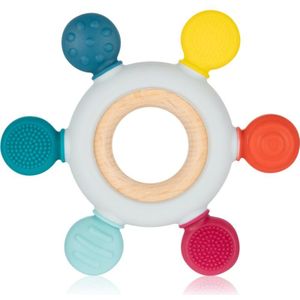 canpol babies Teethers Wood-Silicone Rudder bijtring 1 st