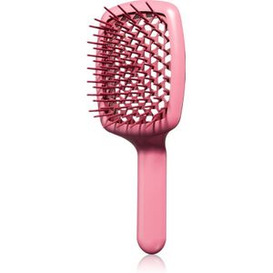 Janeke Curvy Vented Brush - Platte Haarborstel - Ergonomisch - Nylon Haren