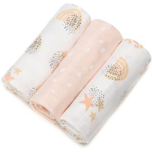 T-TOMI BIO Bamboo Diapers stoffen luiers Rainbow 70x70 cm 3 st