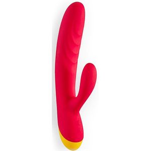 ROMP Jazz Rabbit vibrator met clitorsstimulator Red 21 cm