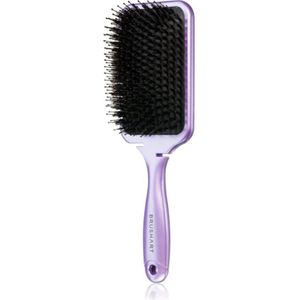 BrushArt - Hair Boar Bristle Paddle Haarborstel - Metallic Lilac - 1 st