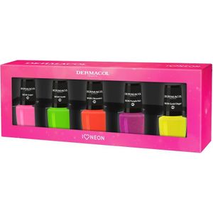 Dermacol Neon Neon Nagellak voor Natuurlijke en Kunst Nagels (gift set )