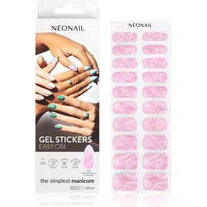 Easy On - Gel Stickers - Zachtroze - Marmerlook - 20 Stuks