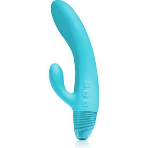 Pico Bong Kaya Rabbit vibrator met clitorsstimulator Blue 19,5 cm
