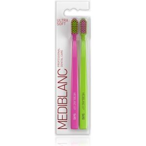 MEDIBLANC - 5490 Ultra Soft - Tandenborstels - Pink, Green - 2 st